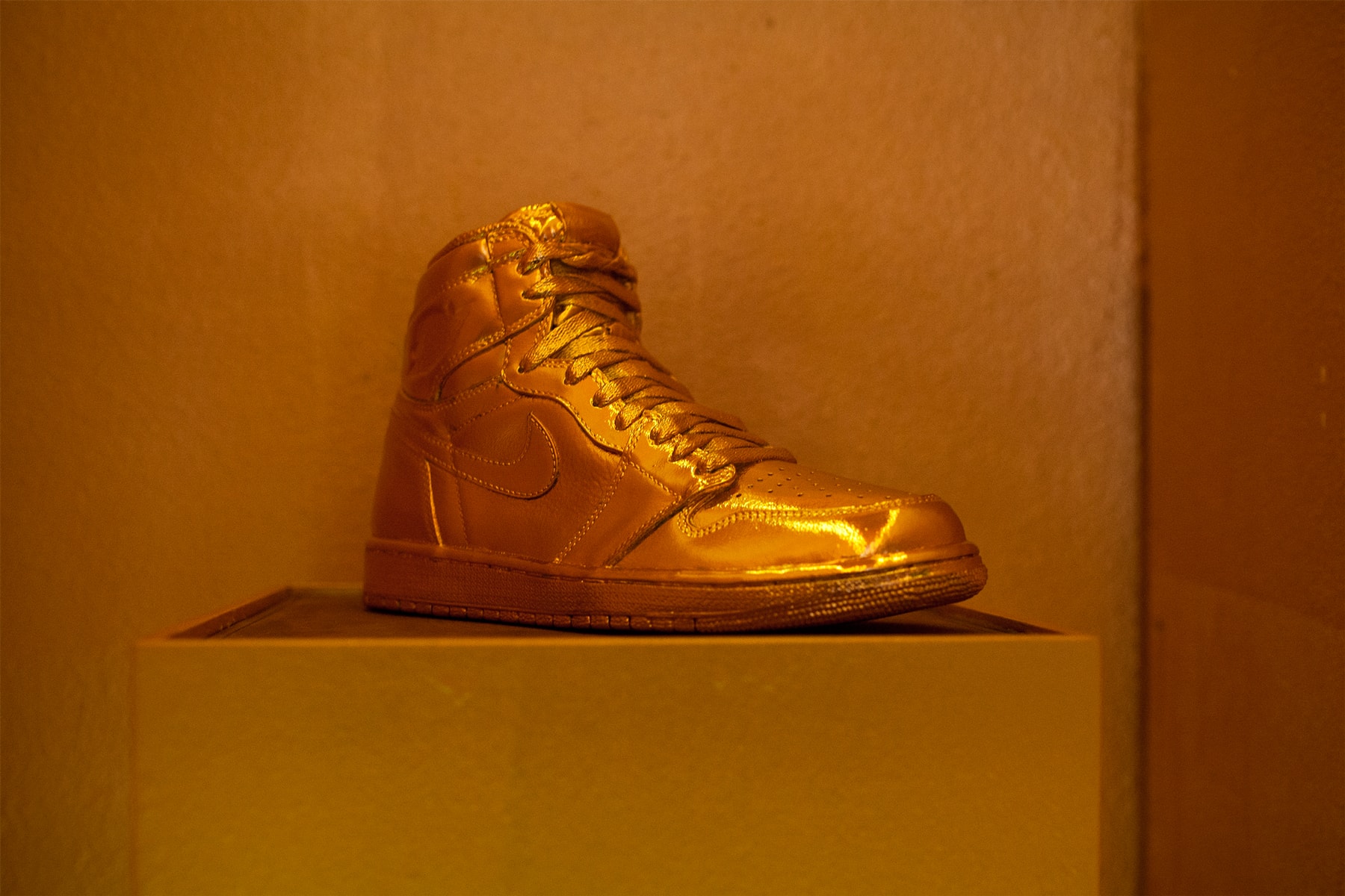 Matthew Senna Sneaker Sculptures jordan gold ovo nike resin