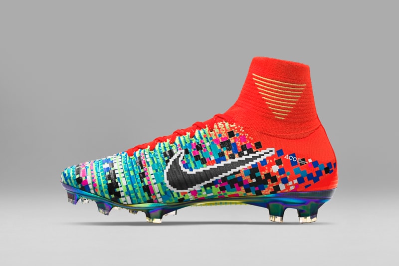 Nike's Mercurial Superfly x EA Sports Football Cleats are a Pixilated Dream soccer field sport FIFA
