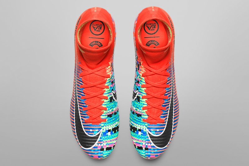 Nike's Mercurial Superfly x EA Sports Football Cleats are a Pixilated Dream soccer field sport FIFA