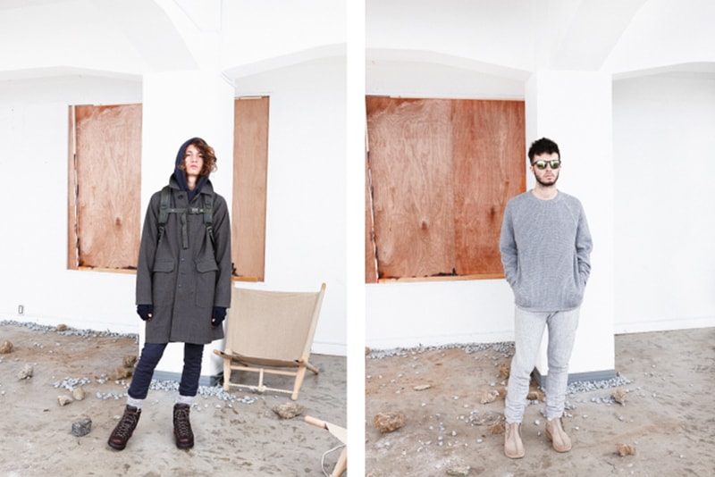 nonnative for Pilgrim + Surf Supply's 2016 Fall/Winter Capsule Collection jackets pants scarfs button ups