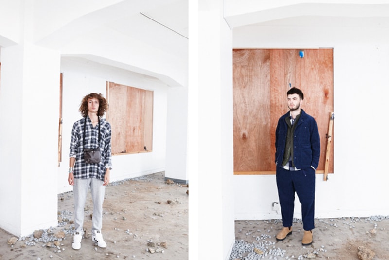 nonnative for Pilgrim + Surf Supply's 2016 Fall/Winter Capsule Collection jackets pants scarfs button ups