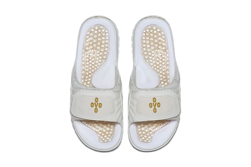 OVO x Jordan 12 Slides white gold