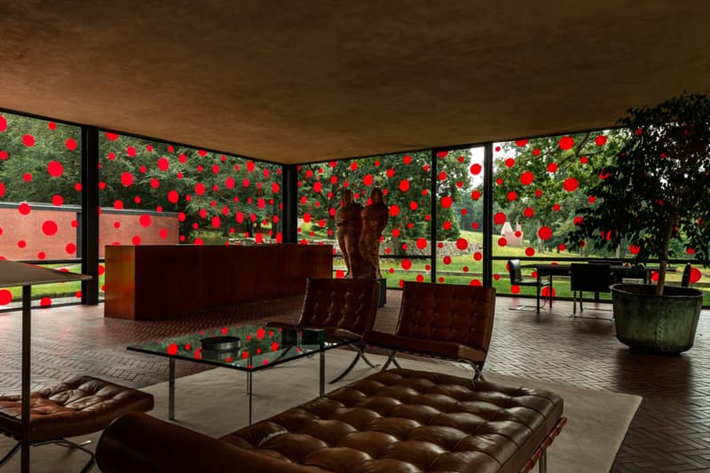 Philip Johnson Glass House Yayoi Kusama Polka Dots