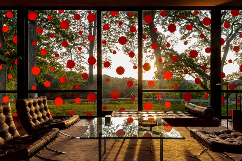 Philip Johnson Glass House Yayoi Kusama Polka Dots