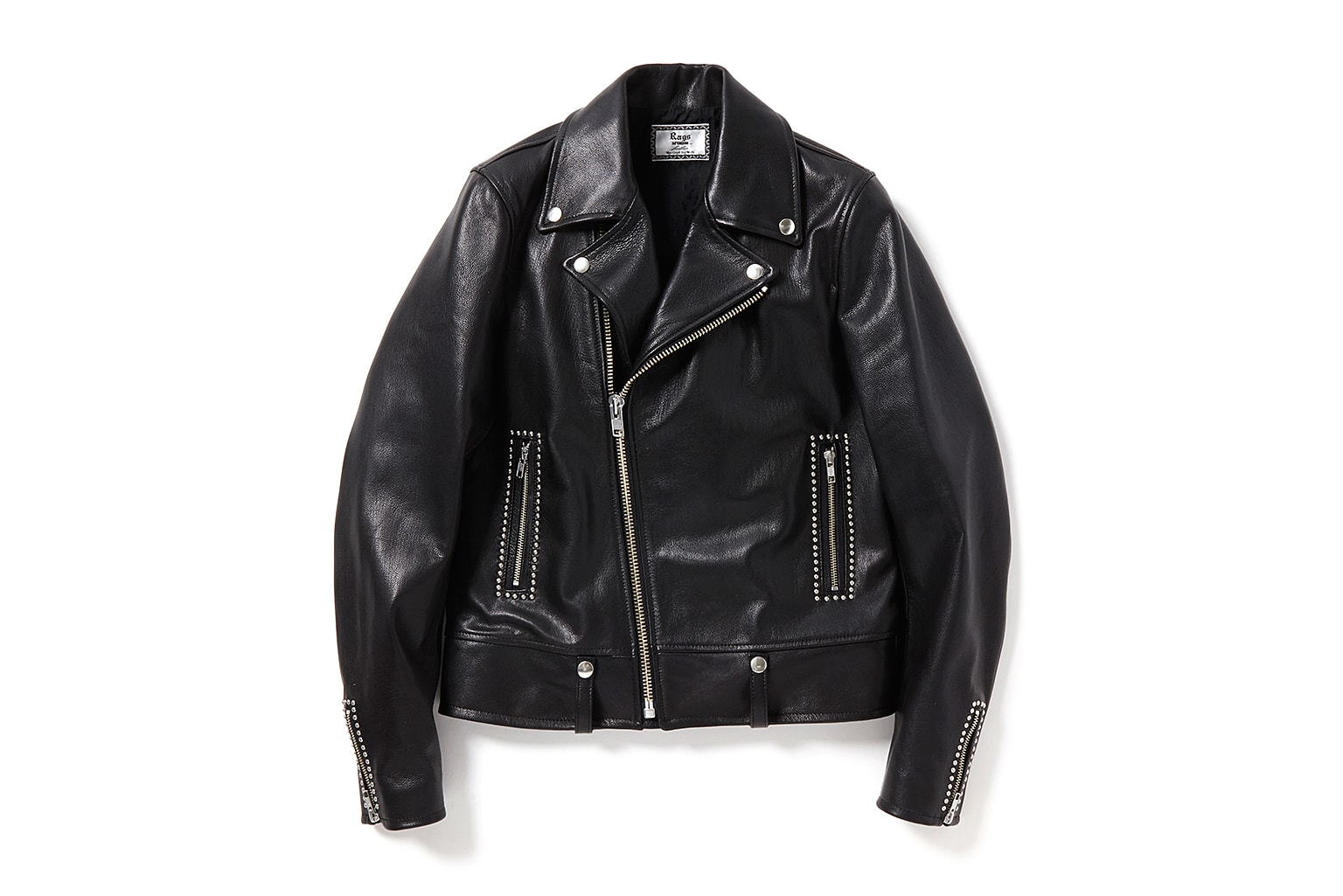 Rags McGregor Leather Biker Jacket Fall/Winter 2016 black studs