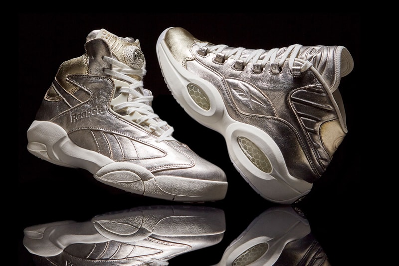 Reebok Classics 16 Hoop Hall of Fame Sneaker Pack Shaq Attaq allen Iverson Question metallic silver gold basketball