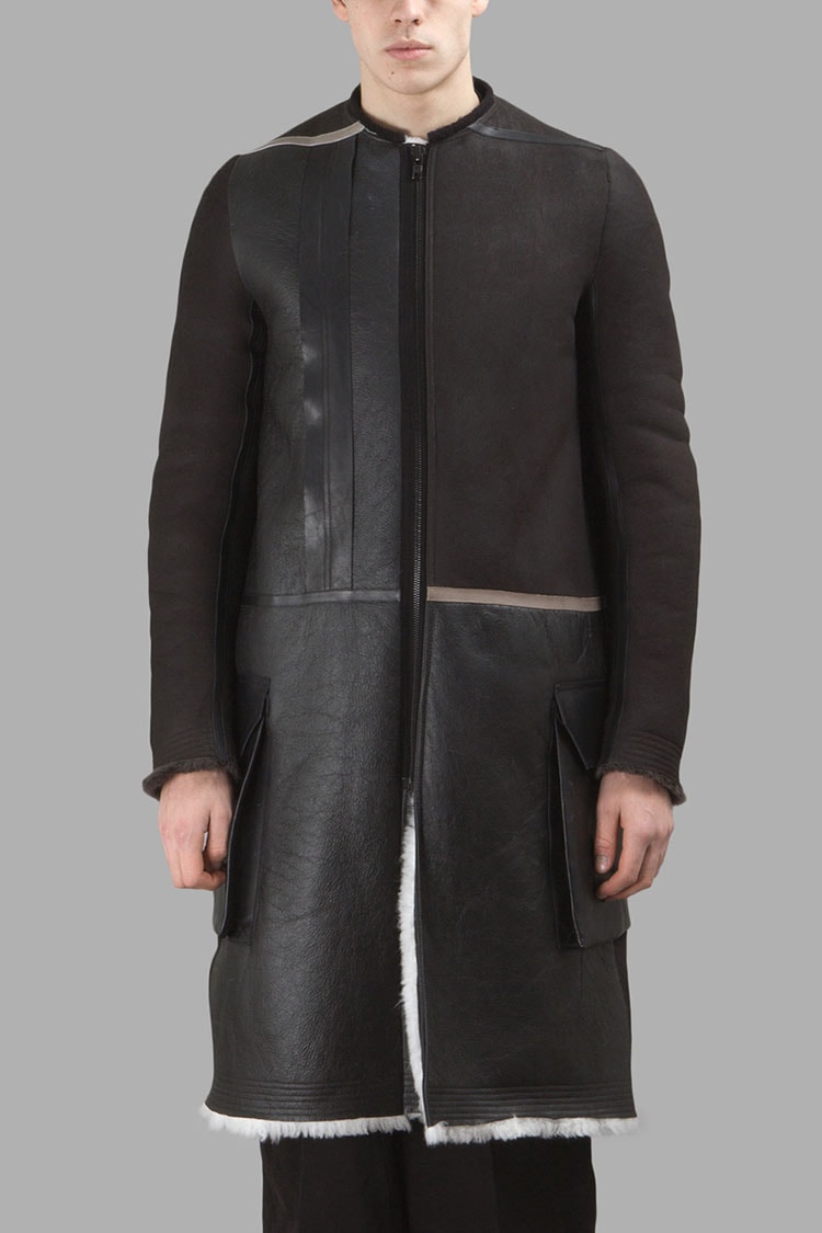 Rick Owens Fall Winter 2016 Parka Leather Jacket Outerwear