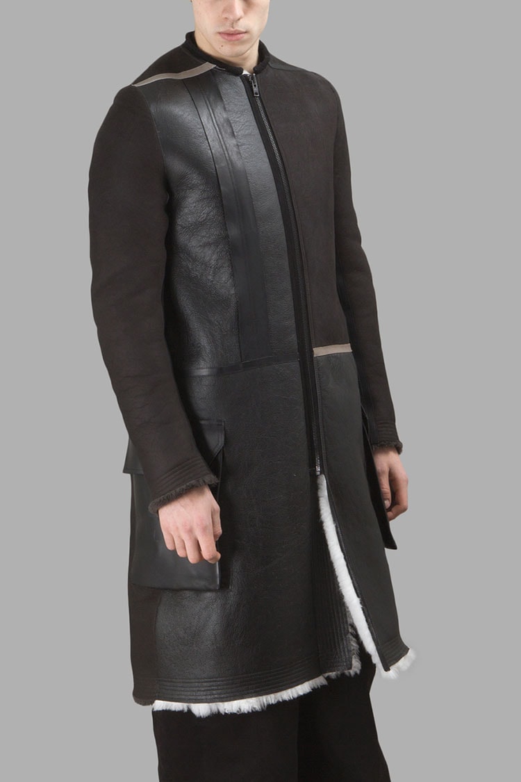 Rick Owens Fall Winter 2016 Parka Leather Jacket Outerwear