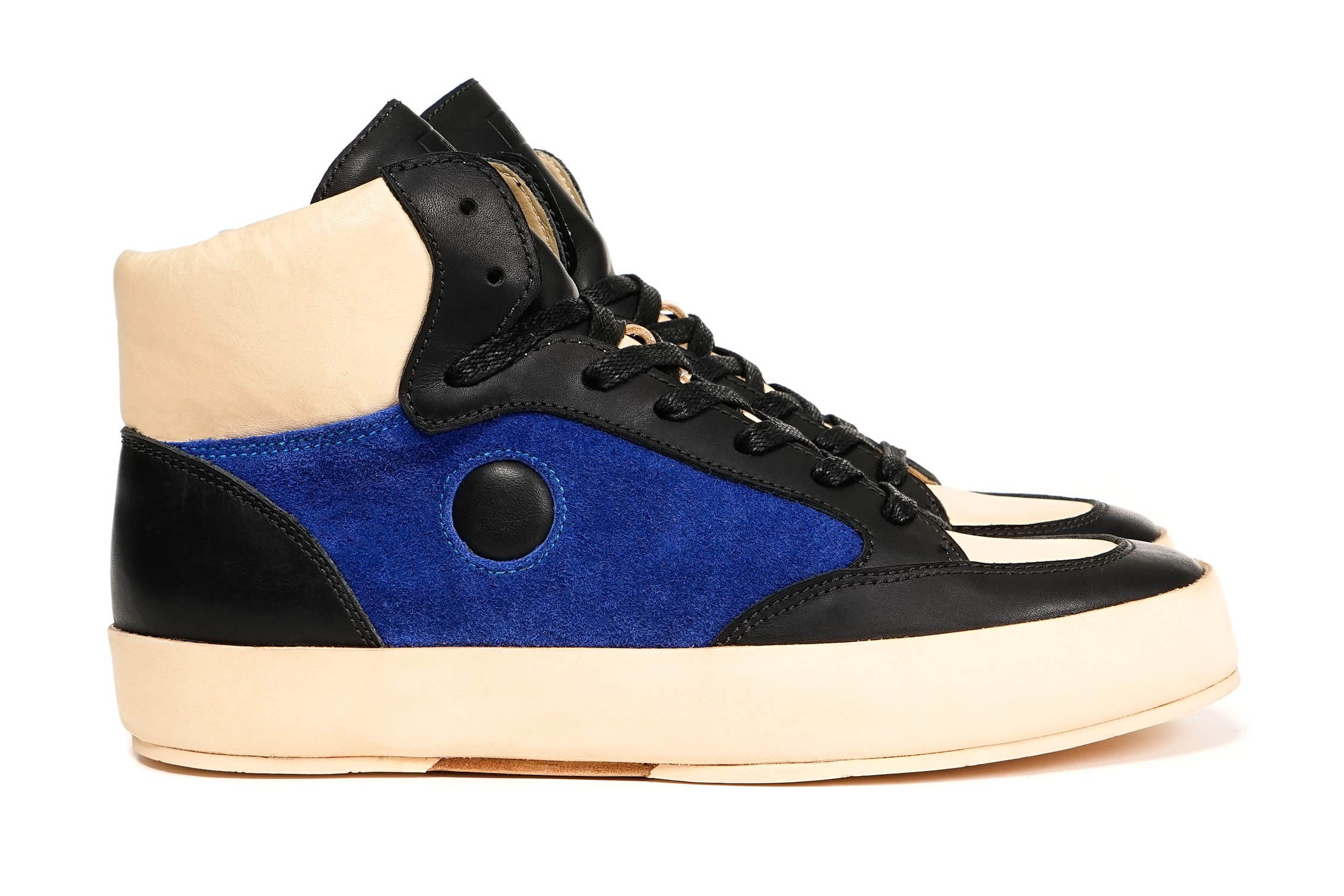 RONE Ninety High Top black royal vegetable tanned leather