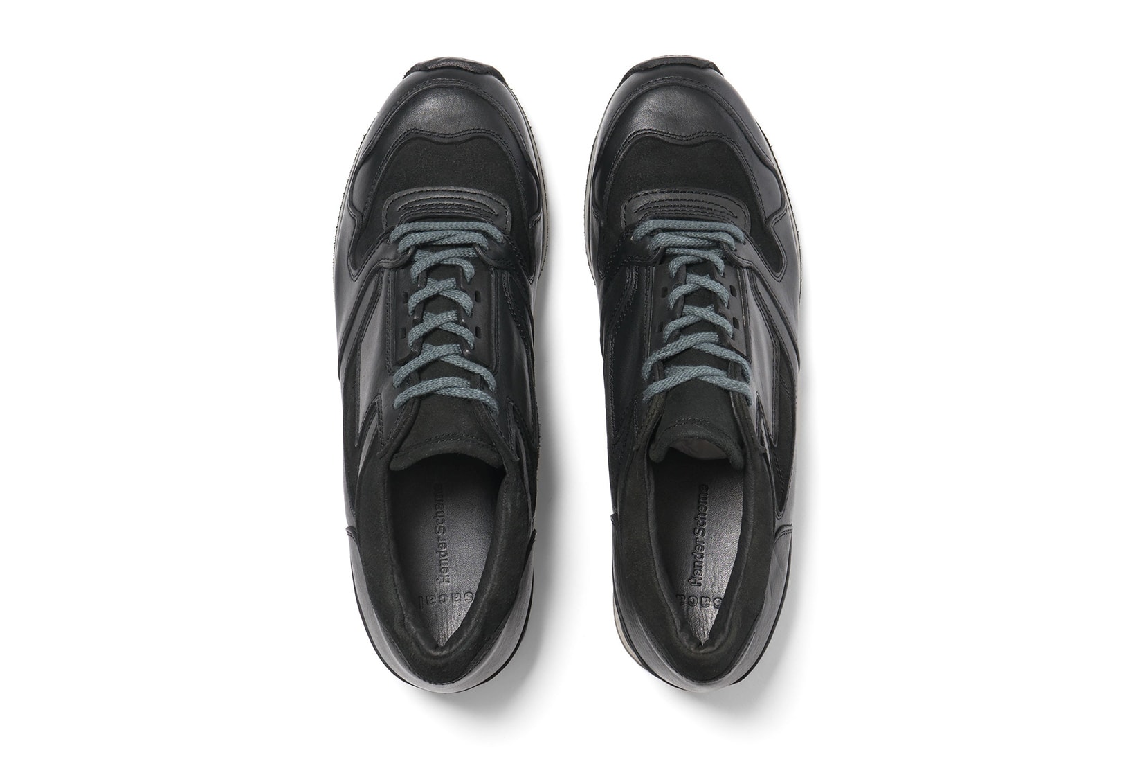 sacai Hender Scheme Overdyed Black and Khaki Sneaker shoe