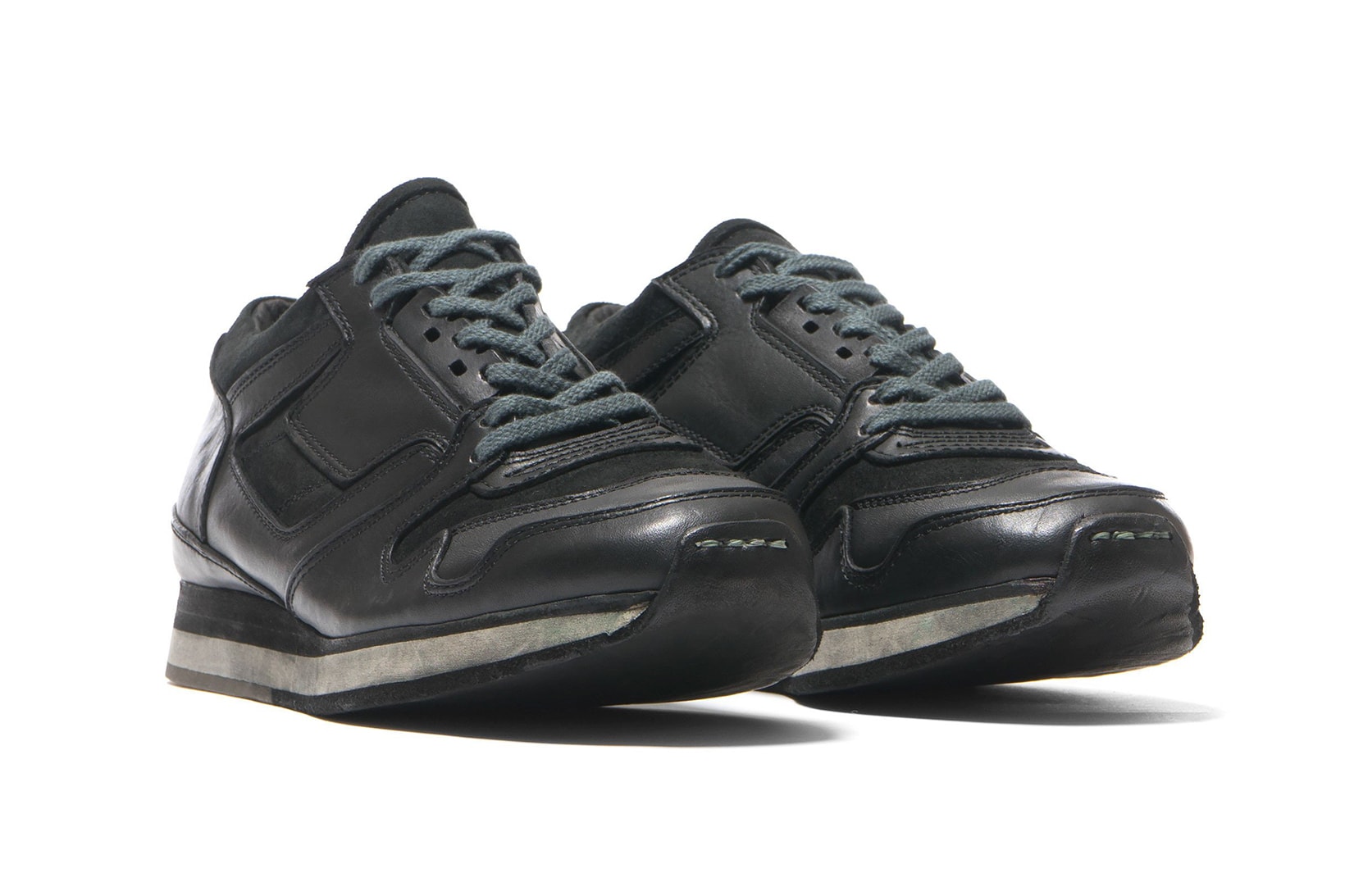 sacai Hender Scheme Overdyed Black and Khaki Sneaker shoe