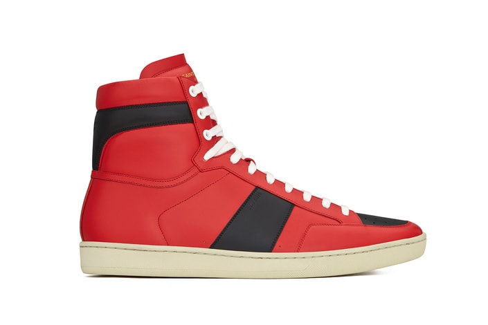 Saint Laurent Signature Court Classic High Top Leather white black indigo red SL10H suede