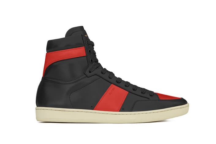 Saint Laurent Signature Court Classic High Top Leather white black indigo red SL10H suede