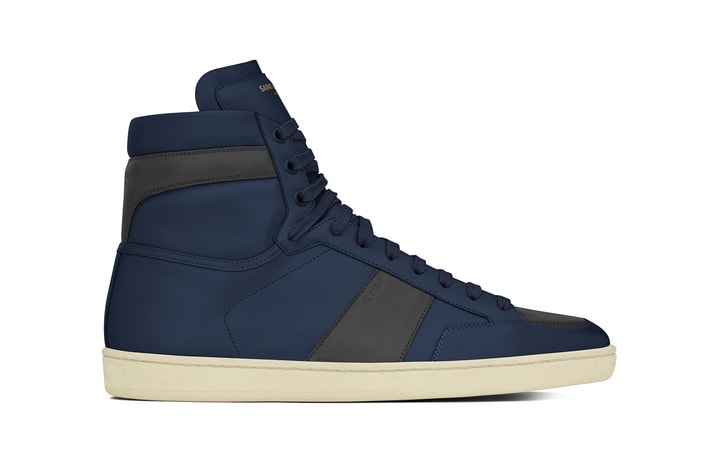 Saint Laurent Signature Court Classic High Top Leather white black indigo red SL10H suede