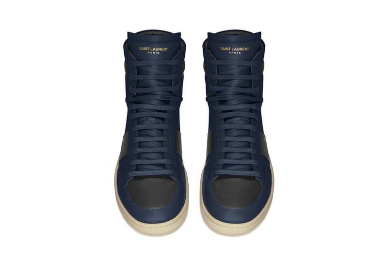 Saint Laurent Signature Court Classic High Top Leather white black indigo red SL10H suede