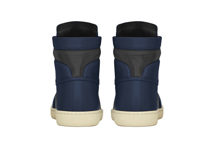 Saint Laurent Signature Court Classic High Top Leather white black indigo red SL10H suede