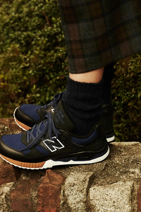Scye x UNITED ARROWS x New Balance 530 black navy leather