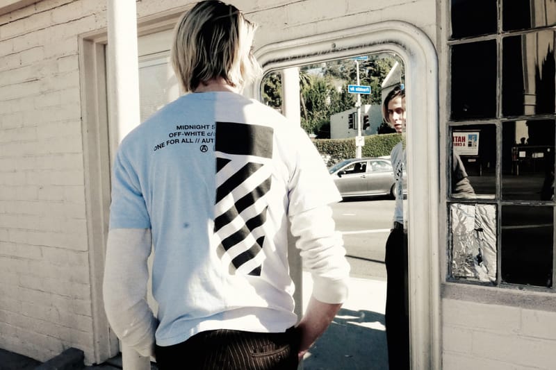 off white midnight studios split hoodie