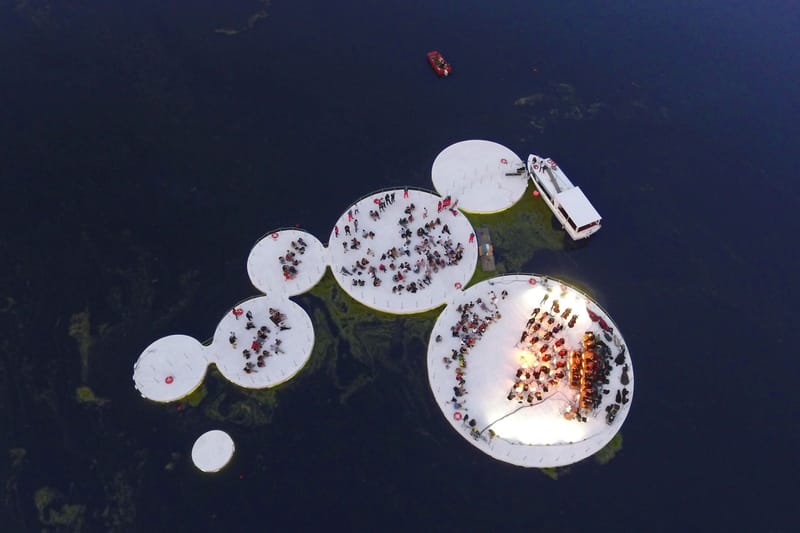 Space Caviar's Mantova Installation Provides a Floating Cultural Venue for the City