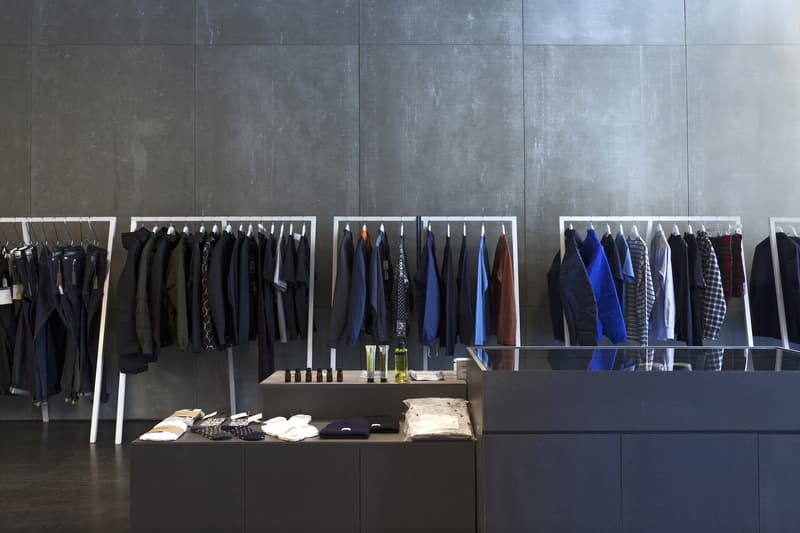 SUMMER Store Lyon Interior concrete wood rack