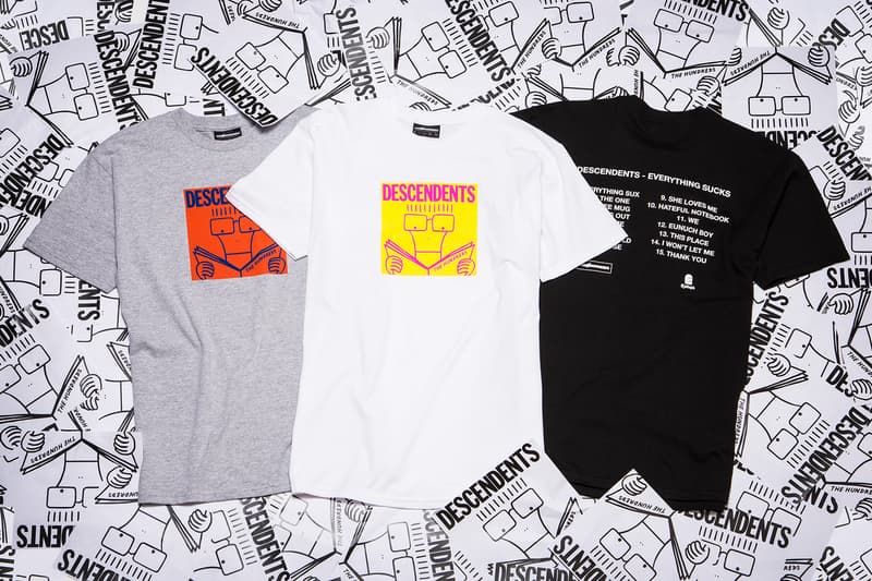 The Hundreds x Epitaph Records Collection 2016 tshirts music Bad Religion Recipe for Hate Refused The Shape of Punk to Come Pennywise Unknown Road Descendents Everything Sucks pink white black blue