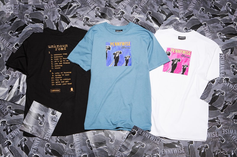 The Hundreds x Epitaph Records Collection 2016 tshirts music Bad Religion Recipe for Hate Refused The Shape of Punk to Come Pennywise Unknown Road Descendents Everything Sucks pink white black blue