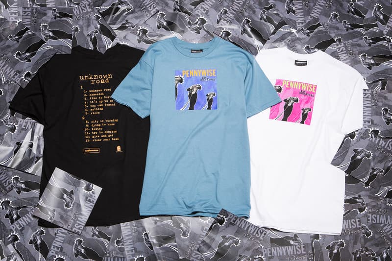 The Hundreds x Epitaph Records Collection 2016 tshirts music Bad Religion Recipe for Hate Refused The Shape of Punk to Come Pennywise Unknown Road Descendents Everything Sucks pink white black blue