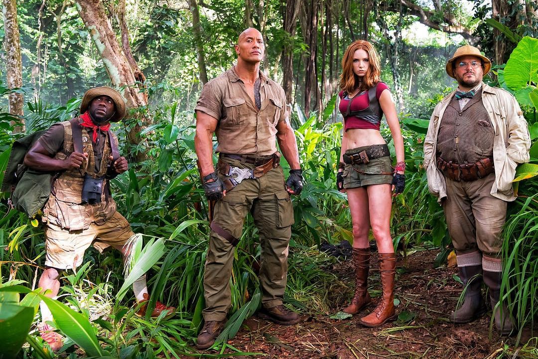 The Rock and Kevin Hart Share First Photo of 'Jumanji' Reboot robin williams jack black jungle board game films