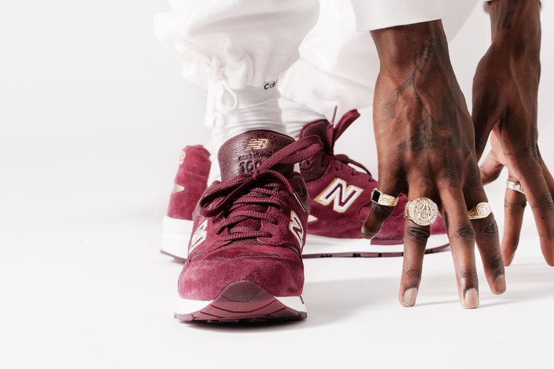 UBIQ New Balance 1600 English Crown Burgundy Gold Sneakers A$AP Nast