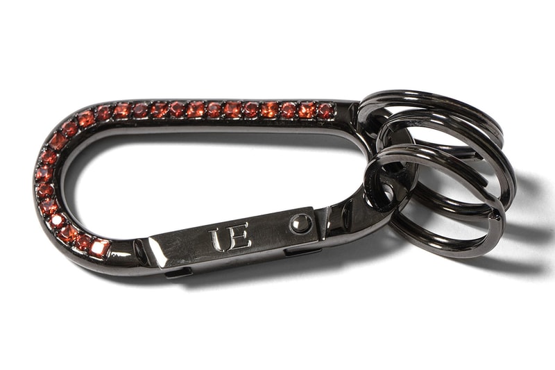 uniform experiment Zirconia Carabiner black cubic zirconia key holder