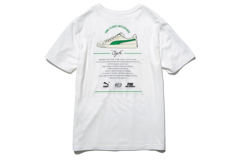 XLARGE x mita sneakers PUMA Clyde beige green white