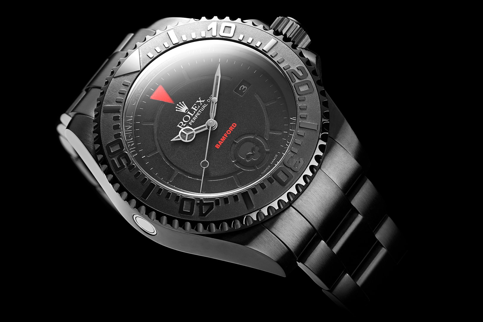 All black Rolex Submariner Deepsea bamford watch department bwd watches
