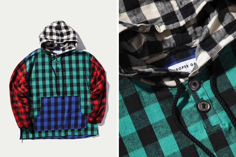 Proper Gang Patchy Plaid Pullover Anorak Shirt