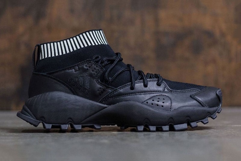 adidas SeeULater Black Primeknit upper Originals hiking Leather White Sock Lining