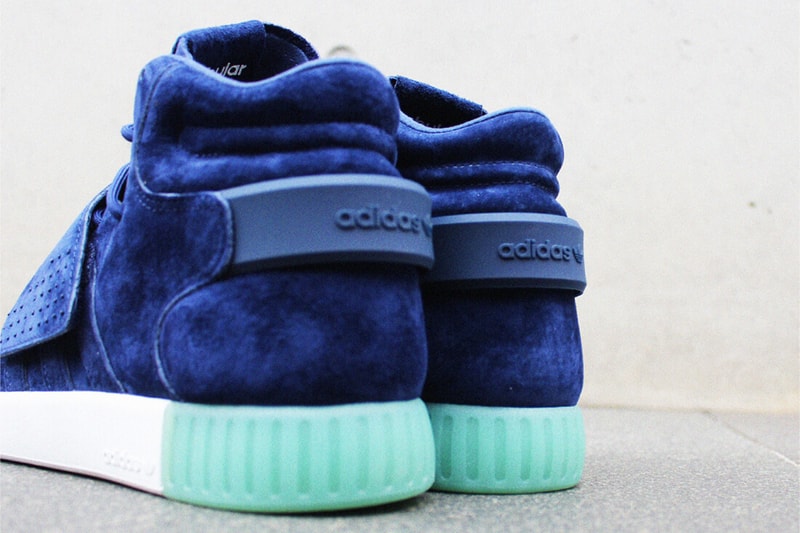adidas Tubular Invader Straps Exclusive to BILLYs 2016 Fall Blue Teal Off White Green White Midsole Suede Tan Beige