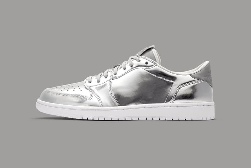 Air Jordan 1 Low No Swoosh Pinnacle Metallic Silver