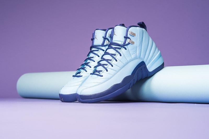 Air Jordan 12 Metallic Silver Dark Purple Sneaker
