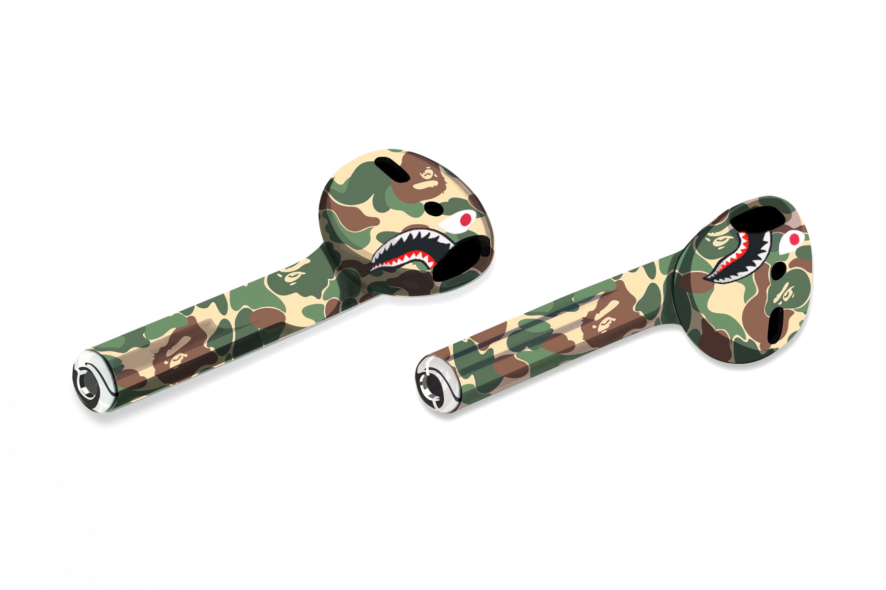 Apple Wireless AirPods Get the Streetwear Makeover Concepts BAPE A Bathing Ape OFF-WHITE Palace Skateboards Billionaire Boys Club Supreme headphones