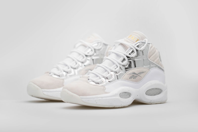 BAIT Reebok Question Mid Ice Cold metallic white silver