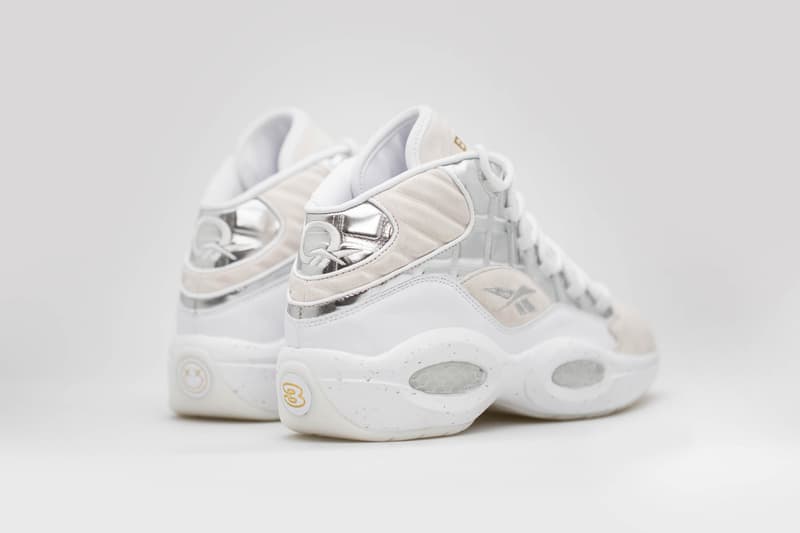 BAIT Reebok Question Mid Ice Cold metallic white silver