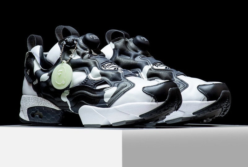 Bape Mita Reebok Insta Pump Fury in Black and White