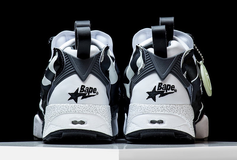 Bape Mita Reebok Insta Pump Fury in Black and White