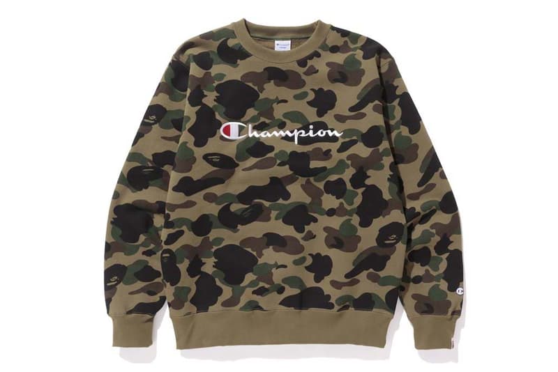 BAPE x Champion Collaboration A Bathing Ape Japan Streetwear Nigo Baby Milo Sweaters Pants