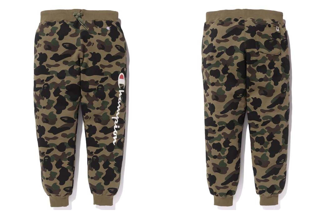 BAPE x Champion Collaboration A Bathing Ape Japan Streetwear Nigo Baby Milo Sweaters Pants
