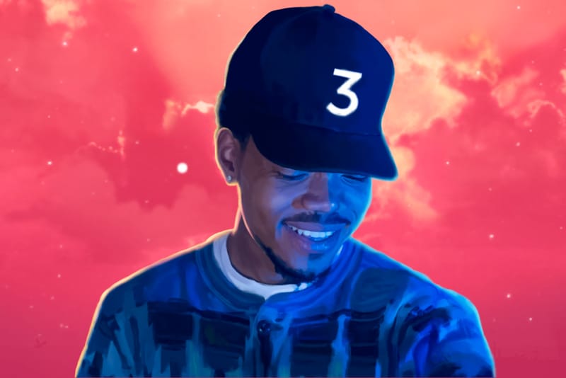 chance the rapper 3 on his hat