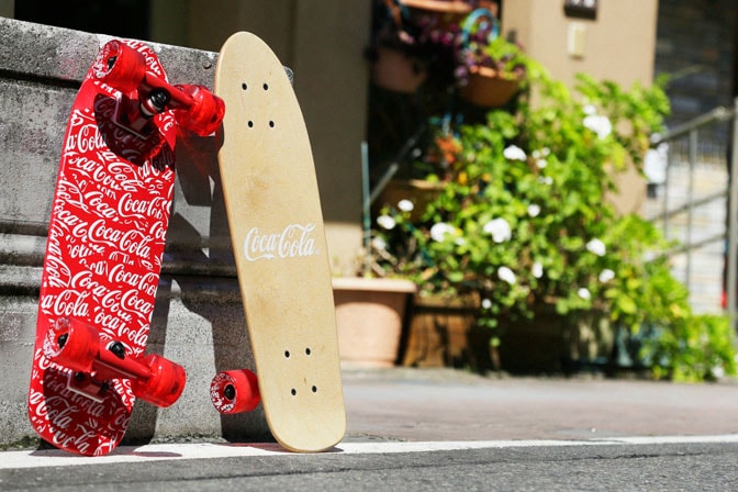 Coca-Cola x Kinetics Mini Cruiser red white