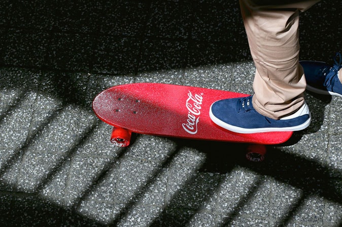 Coca-Cola x Kinetics Mini Cruiser red white