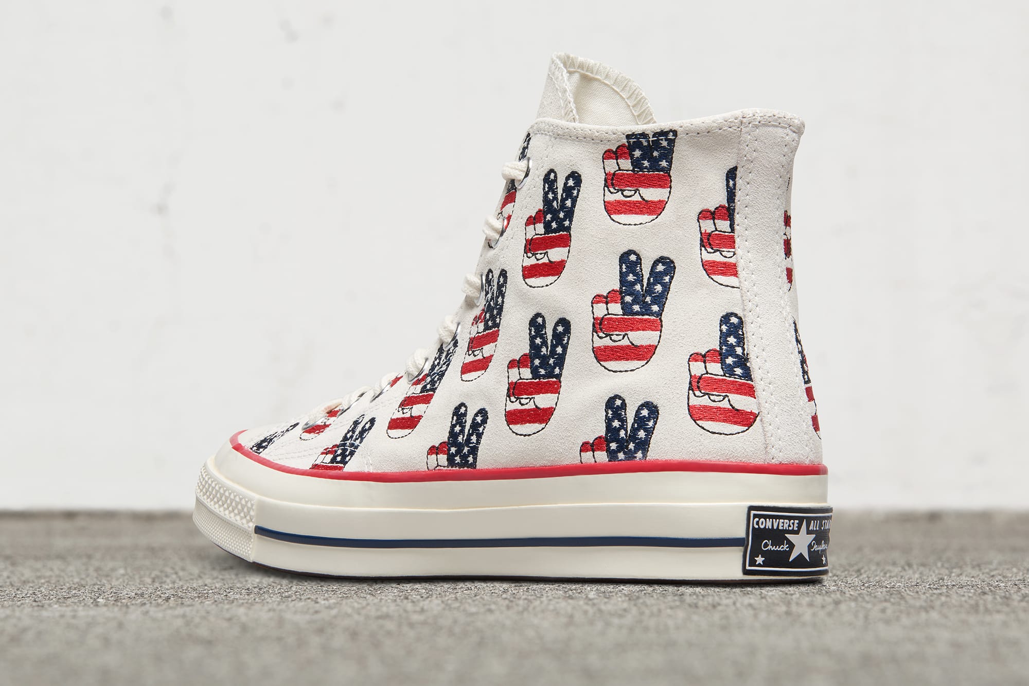 american flag peace sign converse