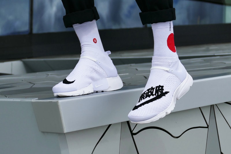 Nike Custom Air Presto Flyknit Uncaged Anarchy Rudnes Customs Throwback Sneakers Japanese Swoosh fan site