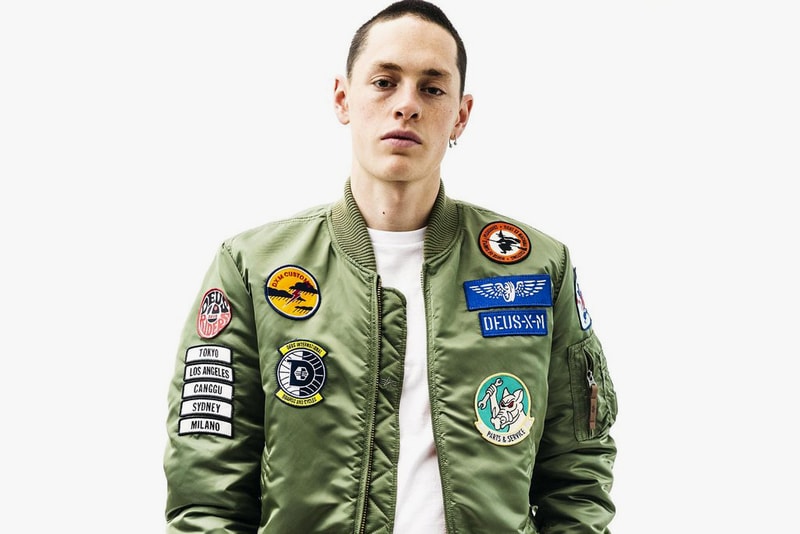 Deus Ex Machina Alpha Industries MA 1 Jacket badges olive green
